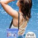 HEETA 2-Pack Waterproof Fanny Pack Pouch Dry Bag for Phone Passport Purse | Adjustable Waist Strap, for Swimming Kayaking Boating Paddle Board Accessories Camping Beach Vacation Cruise Ship Essentials, 9 inches x 6.7 inches x 0.04 inches