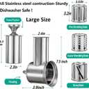 FavorKit Slicer Shredder Attachment for KitchenAid Mixers, Stainless Steel Cheese Grater Salad Maker Accessories with 3 Cutting Blades,Dishwasher Safe!