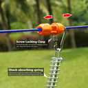 Heavy Duty Aerial Dog Tie Out Trolley System for Small to Large Dogs - Run Cable 100ft /75ft Zipline with 10ft Runner Cable Great for Yard (Blue, 100 ft for one Dogs up to 300 lbs)