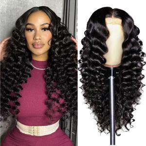 PYY Deep Wave Lace Front Wigs Human Hair 200 Density Deep Wave Wig 13x4 HD Lace Frontal Wigs for Women Glueless Wigs Pre Plucked with Baby Hair 26 Inch