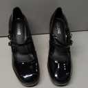 Women Mary Jane Shoes: Comfortable Closed Toe Chunky Heels, Dress Shoes Prom Graduation Formal Platform Pumps Black/Red Size 7,5