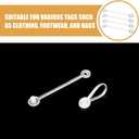 DOITOOL Tag Fasteners Clear Plastic Snap Lock Pins for Retail Clothing Price Tags and Merchandise Security Loops 3.26 Inch 150 Pieces