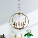 Livex Lighting 4665-01 Milania 5-Light Hanging Lantern, Antique Brass, 16"L x 16"W x 15.25"H