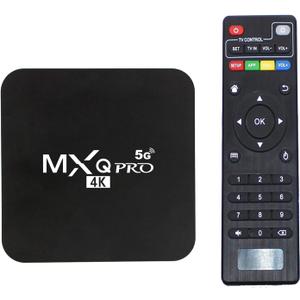 MXQ Pro 5G Android 13.1 TV Box 2025 Upgraded Ram 2GB ROM 16GB Android Smart Box H.265 HD 3D Dual Band 2.4G/5.8G WiFi Quad Core Smart Home Media Player