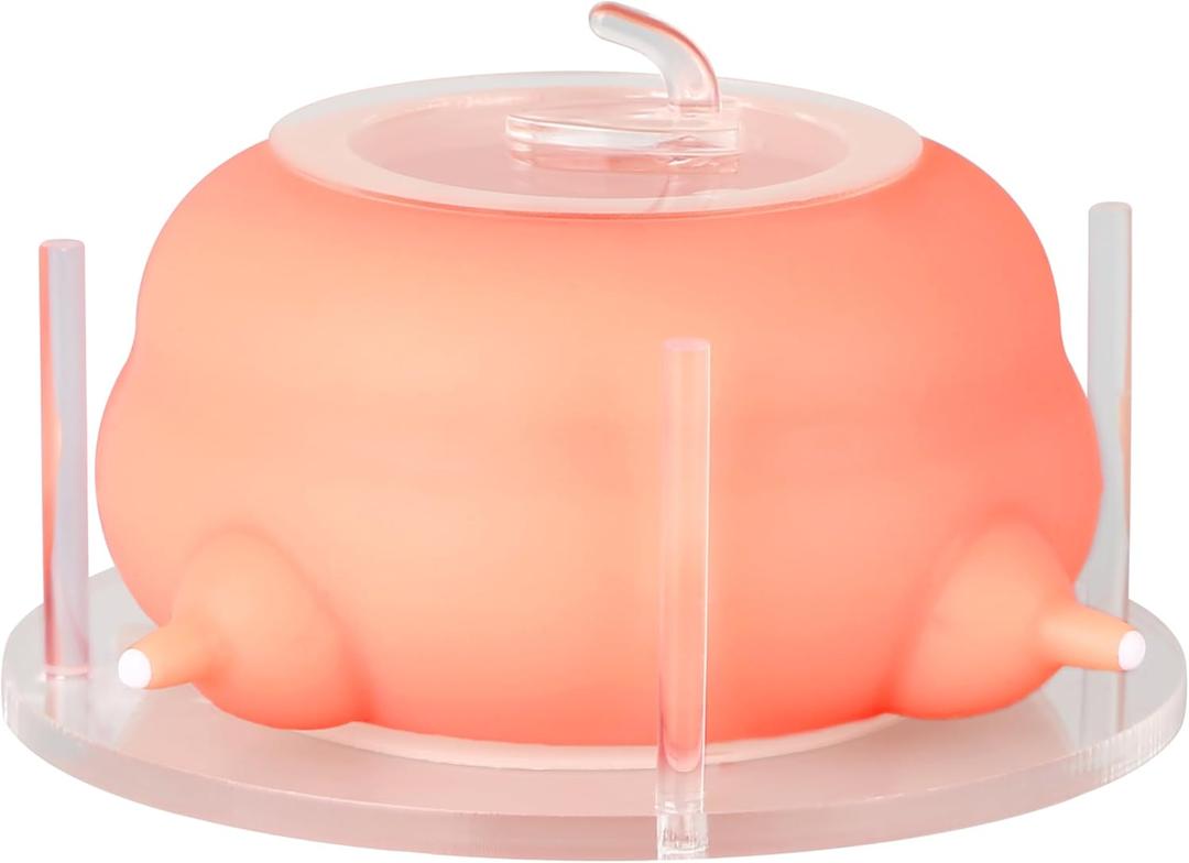 Puppy Feeder for Multiple Puppies, Pet Milk Feeder with Silicone Dog Nursing Station of 4, Puppy Milk Replacer for Puppies/Kittens