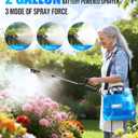 Battery Powered Sprayer 2 Gallon, Electric Weed Sprayer with 3 Adjustable Pressure Levels, 4 Nozzles & Extendable Wand, Rechargeable Garden Sprayer for Yard, Lawn, Plants & Fertilizer