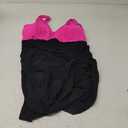 Blooming Jelly Women One Piece Swim Dress Tummy Control Swimsuits Slimming Mesh Sheer Sarong Wraps Bathing Suit (XX-Large, Pink/Black)