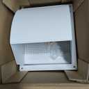 6 Inch Steel Hooded Wall Vent with Screen,Arc-Shaped Wall Vent for Ventilation and Exhaust,Suit for Residential Housing and Industrial Facilities,White