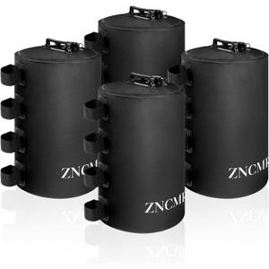ZNCMRR Canopy Water Weight Bag 4 Pack 220 LBS Water Tent Weights Set of 4 Leg Weights for Gazebo Pop Up Canopies Tent (25L Black)
