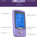 TENKER TENS Unit Muscle Stimulator, 24 Modes TENS EMS Machine for Shoulder, Sciatica, Back Pain Relief, Rechargeable Electronic Pulse Massager with 2"x2" and 2"x4" Electrode Pads