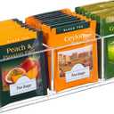 BEYGORM Tea Bag Organizer, Clear Acrylic Teabag Holder and Tea Caddy, Small Tea Packet Storage Box for Drawer, Cabinet, Pantry, Kitchen Countertop, Tea Storage Accessories