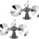 OFFO 2 PCS Bird Scare Reflective Device, Bird Reflector with Plastic Base for Outside, Keep Pigeon Woodpeckers and Sparrows Away for Outdoor Boats Roofs Gardens