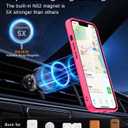 4 x DEERLAMN Magnetic Matte Case for iPhone 13/14 with Screen Protector, [Compatible with MagSafe][Military Grade Drop Protection] Slim Translucent Shockproof Protective Phone Cover, Hot Pink