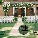 8.2FT Square Wedding Arch,Metal Arch Backdrop Stand Heavy Duty Adjustable,Extra 2 Clamp Change Over The Table Rod Stand,Black Balloon Arch Stand for Valentine Party Decor,Photoshoot Backdrop Stand Kit