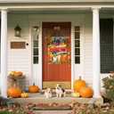 JRED Fall Dogs Garden Flags 28x40 Inch, Double Sided Autumn Pumpkin Burlap Flags for Outside, Puppys Yard Flag Decorations for Home Farmhouse Holiday