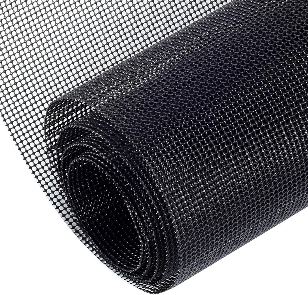 AggAuto 47in x 16in Stainless Steel Car Grill Mesh Screen, PVC Coated 304 Stainless Steel Wire Mesh for Car Grille Vent, Cabinets, Security Guard Mesh (1mm Round Hole)