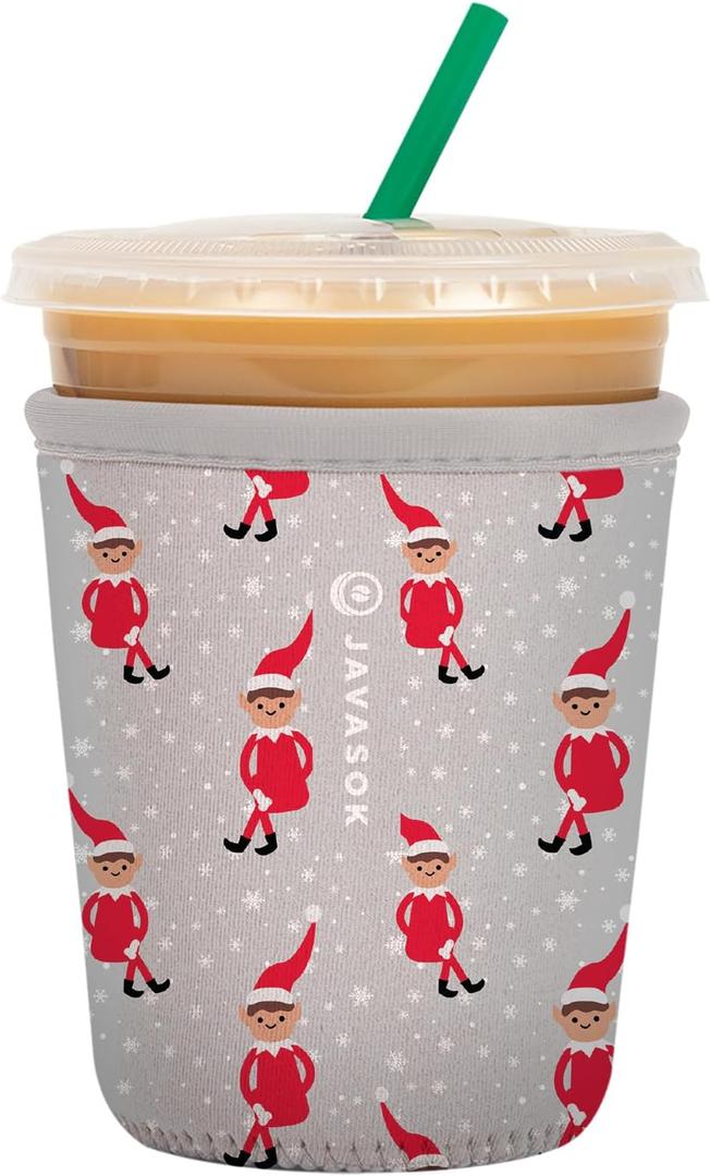 Sok It JavaSok Iced Coffee & Cold Soda Insulated Neoprene Cup Sleeve (Shelf Life, Small: 16-20oz)