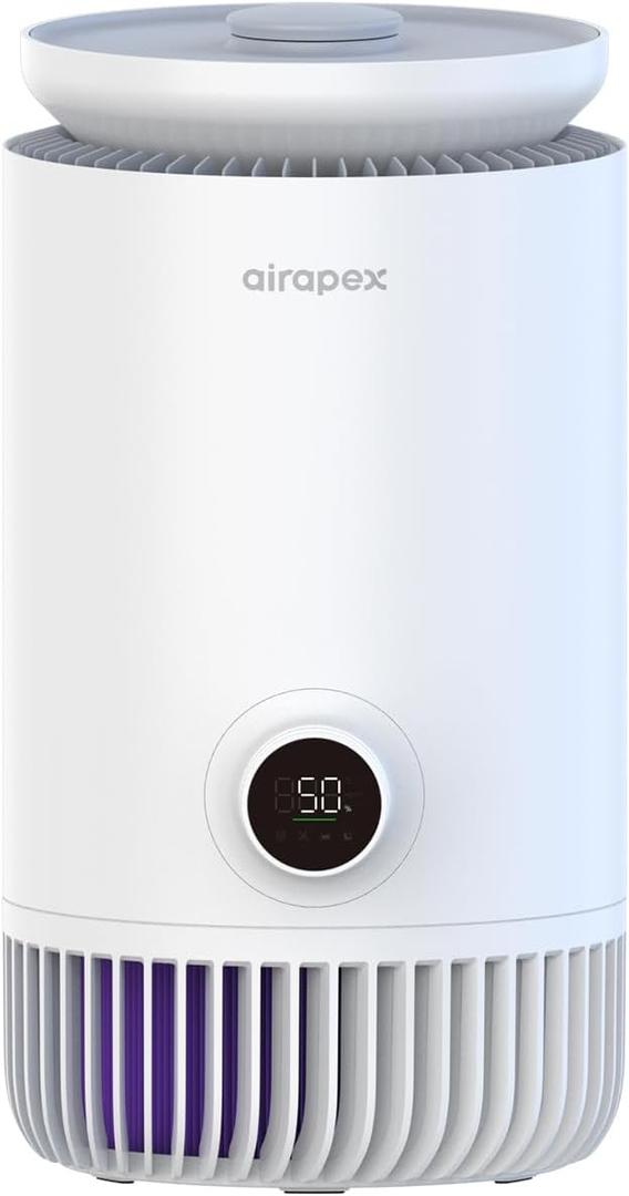 2 in 1 Air Purifier and Evaporative Humidifier Combo for Bedroom, H13 True HEPA Filter, Cool Mist-Free Air Humidifier evaporative WIFI Connect