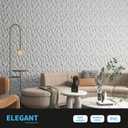 Art3d 33-Pack 3D Wall Panels for Interior Wall Decor, Modern Diamond Textured Accent Wall Paneling for Gaming Living Room TV Wall Background, 12 x 12 inch White, A10342