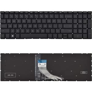 Replacement Keyboard Compatible with HP 250 G7 255 G7 15-DA 15-DB 15-DK 15-DR 15-DW 15-DU 15S-DU 15-DY 15s-DY 15s-EQ 15-EF 15s-FQ 15-GW 17-CA. Home 17-by with Backlit US Layout