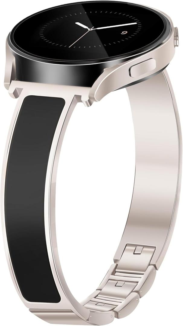 Starlight Slim Watch Bands Women 20mm Compatible with Samsung Galaxy Watch Watch 7/6/5/4/Active 2/4 Classic/6 Classic/5 Pro/FE 40mm 42mm 43mm 44mm 45mm 46mm 47mm, Jewelry Dressy Bracelet Metal Strap