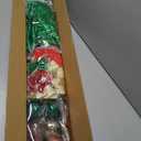 Lunmon 44 Pcs 4 ft Half Christmas Tree for Wall Corner Christmas Tree with Xmas Ball Light String Icicle Flowers Snowflake Ribbon Top Star for Holiday Indoor Party Decoration (Frost White)