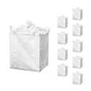 FIBC Bulk Bag, One Ton Bag, 35"L X 35"W X 43"H, 2200lbs Swl, Duffle Top Flat Bottom, Woven Polypropylene Bags, Four Loop Fibc Big,flat Bottom With Large Opening Bulk Bags 10_pack)