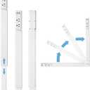 Outlet Electrical Outlet Extender Stick - Features 1 USB -C, 2 USB -A, and 2 AC Outlets, Free Assembly Extends 23"-34". Plug Extension Outlet Use Behind Sofas, Nightstands, Desks (White)