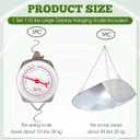 Tellegloww 1 Set 110 lbs Large Display Hanging Scale with Scale Scoop Kitchen Dial Weight Scale Silver Industrial Spring Scales for Shopping Traveling Food Produce Weighing