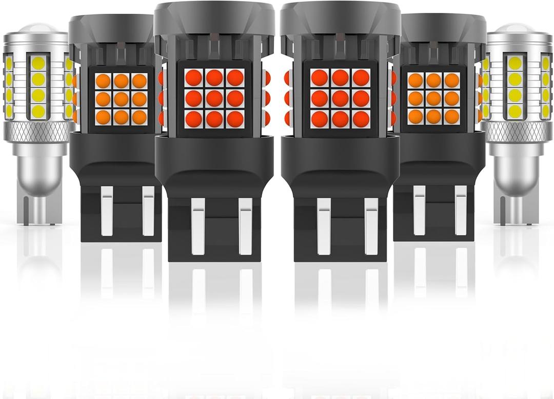 FAXCARS LED Bulbs Replace for Honda Civic 2013-2018 2019 2020 2021 Rear Tail Light, Back Up Light + Brake/Tail Light + Turn Signal Light Combo, Anti Hyper Flash CANBUS Ready, Pack of 2 