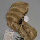 BARSDAR Long Wavy Blonde Wig With Bangs - 26 Inch Long Wavy Beige Blonde Wig with Bangs for Women - Thick Soft Synthetic Hair Replacement Wigs Natural Looking Daily Cosplay Party Halloween