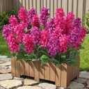 Artificial Flowers 3 Pcs Hyacinth Fake Flowers 19.69 Silk Flowers for Outside, Delphinium Outdoor Faux Flowers Fake Plants for Porch Patio Balcony Yard Indoor Home Decor