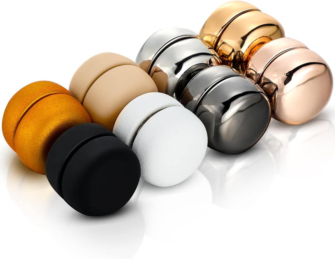 8 Pairs Hijab Magnets Strong Hijab Pins Women for Dress Cleavage Multi-use Pinless Muslim Magnetic Buttons Veil Scarf Pins(Rustic Style)