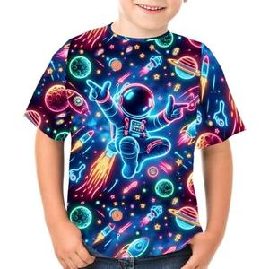 Boys Girls 3D Graphic Tees Unisex Short Sleeve T Shirt Novelty Neon Shirts for Boys 150