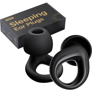 Ear Plugs for Sleeping Noise Cancelling, Reusable Silicone Earplugs for Sleeping, Noise Reduction, Deep Focus, Travel, High Fidelity Hearing Protection, 30dB Noise ReductionBlack