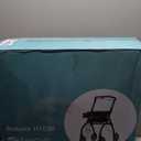 Helavo Lightweight Foldable Narrow Walker for Small Spaces  23.6" Wide, Indoor Walker for Seniors with Tray, Adjustable Height, 8" Wheels, Easy Braking, Ideal for Tight Spaces (Black)