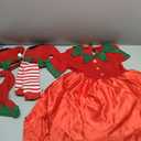 Elf Costume for Girls Kids Christmas Elf Santa's Dress Outfit, L