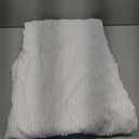 No Hook Shower Curtain and Snap in Liner Set White Tufted Chevron Striped Cloth Waterproof Washable Fabric Boho Farmhouse Bath Curtain See Through Mesh Top Window for Bathroom Hotel 71" x 86"