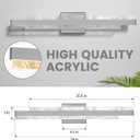 Modern Bathroom Vanity Light: Brushed Nickel 27 inch 28W Dimmable LED Bath Bar Light Fixtures Over Mirror - Wall Sconce Picture Lights for Powder Room Bedroom 3000k