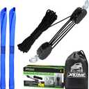 XSTRAP STANDARD Heavy-Duty 2,000LB 50 Feet Rope Hoist Pulley 1 Ton Wheel Block and Tackle System 5:1 Ratio Lifting Power with 2PK 18 Inch Soft Loops (Upgraded 50ft Black)