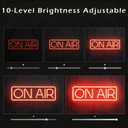 On Air Neon Sign for Streaming Room & Game Room Decor – 16in LED Neon Light Sign with 10-Level Dimming, USB or Battery Powered Studio Light for Gamers Podcasters and Creators