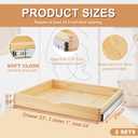Menkxi 2 Set Wooden Pull out Cabinet Organizer Fully Assembled Slide out Pantry Drawer with Gentle Close Storage Shelf Tray for Base Kitchen Under Sink Bathroom Accessory(Wood Color,24'' X 21'' X 3'')