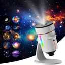 Galaxy ProjectorUpgraded HD Star Projector Lens, 10 Realistic Nebula Scenarios Room LightsTimer Off Controls&8-Color Night LightSuper Wide Ceiling Coverage for Bedrooms Home Theaters Kids Rooms