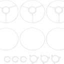 PATIKIL 7 Inch Lamp Shade Ring, 5 Pieces Lamp Shade Frame with E27 to E26 or E17 Adapter Lampshade Frame Wire for DIY Drum Lampshade Table Floor Lamp