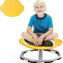 JooKiddie Spinning Chair for Autistic Kids, Cat Paw Shape Sensory Swivel Chair, Durable & Non-Slip Design, Body Coordination Training (Yellow)