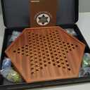 VAMSLOVE Chinese Checkers 15" Large Upgraded Version Wooden Game Board, 16mm 60+12 Colorful Glass Marbles, Easy Grasping for Adults and Kids, w/Storage Drawer, Fun for Family Gathering