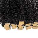 Water Wave Tape in Hair Extensions Human Hair, Natural Black Hair Extensions Real Remy Human Hair Tape in Extension for Black Women, 22 Inch 100g/pack 40 pcs Double Sided Invisible Tape Hair