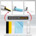 2 x Window Privacy Film with Installation Tools,Frosted Glass Window Film,Heat Blocking Static Clings Reusable Frosting Window Film for Bathroom Home Office,17.5 Inch X 9.8 Feet