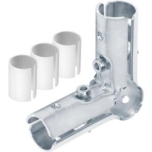 Sets 3 Way 90 Degree L Structural Pipe Connector Clamp , Fits OD 1.000" Round Tube and 3/4" EMT