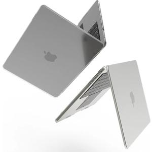 KEROM Clear Case for MacBook Air 15 inch 2026 M5, 2023-2025 M4/M3/M2 A3448 A3241 A3114 A2941, Ultra Thin Matte Plastic Hardshell & Keyboard Cover for Mac Air 15, Frosted Clear